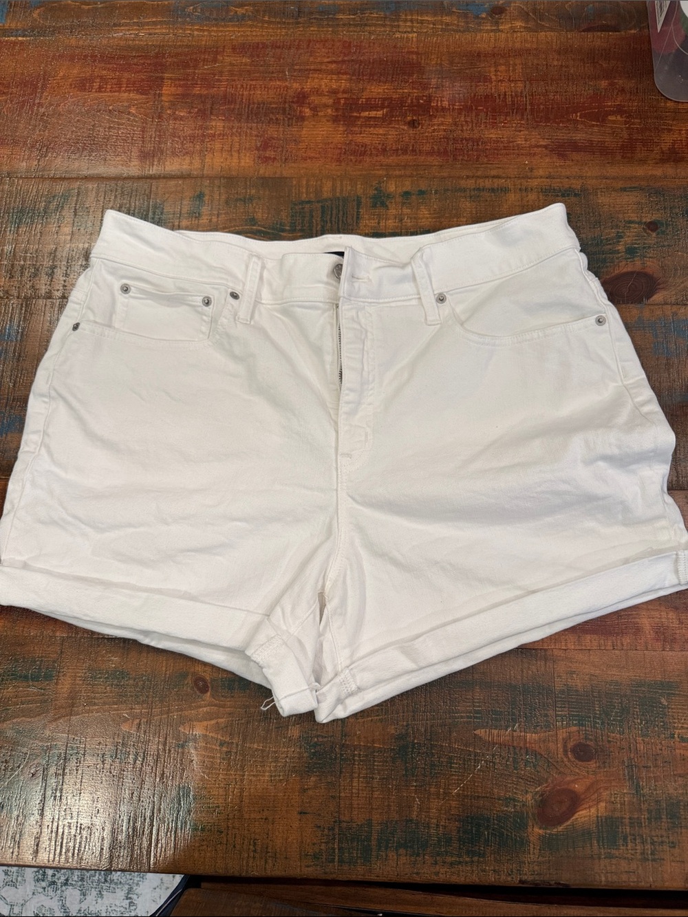 J. Crew Factory White Denim Shorts size 33